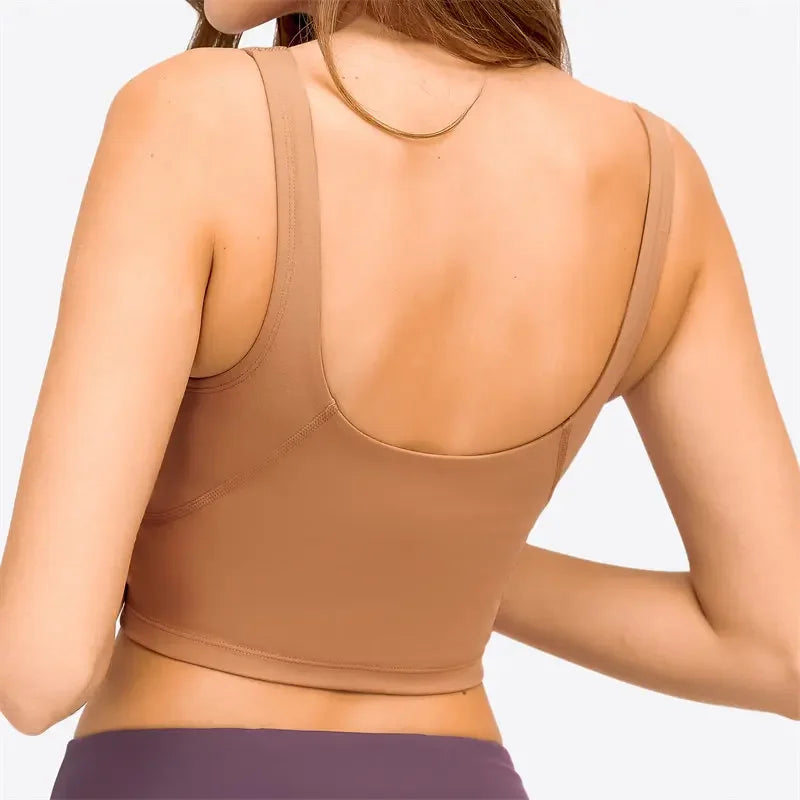 Débardeur NEPOAGYM PASSION avec Soutien-Gorge Intégré – Crop Top Longline avec Coussinets Amovibles pour Yoga et Gym - BLACKBEARD OUTDOOR INDUSTRIES