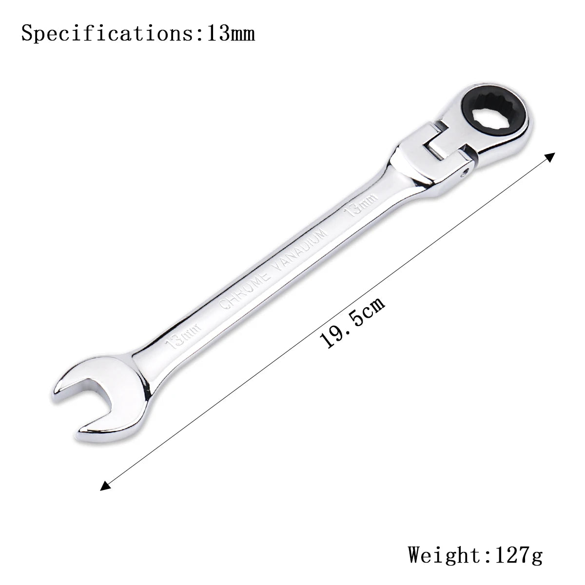 Clé à Cliquet Flexible 72 Dents en Acier Chrome Vanadium – 6 à 27 mm - BLACKBEARD OUTDOOR INDUSTRIES