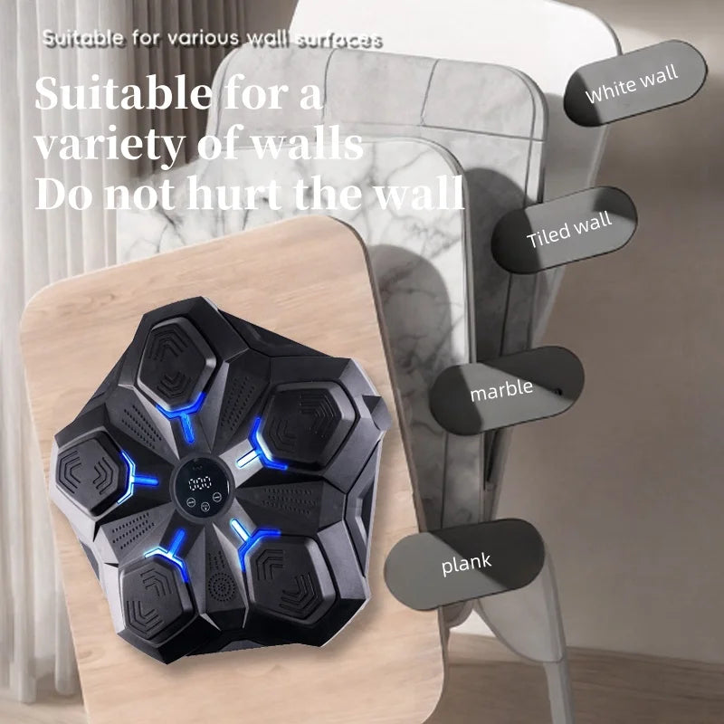 Machine de Boxe Intelligente Bluetooth avec Musique - Cible Murale de Boxe - BLACKBEARD OUTDOOR INDUSTRIES