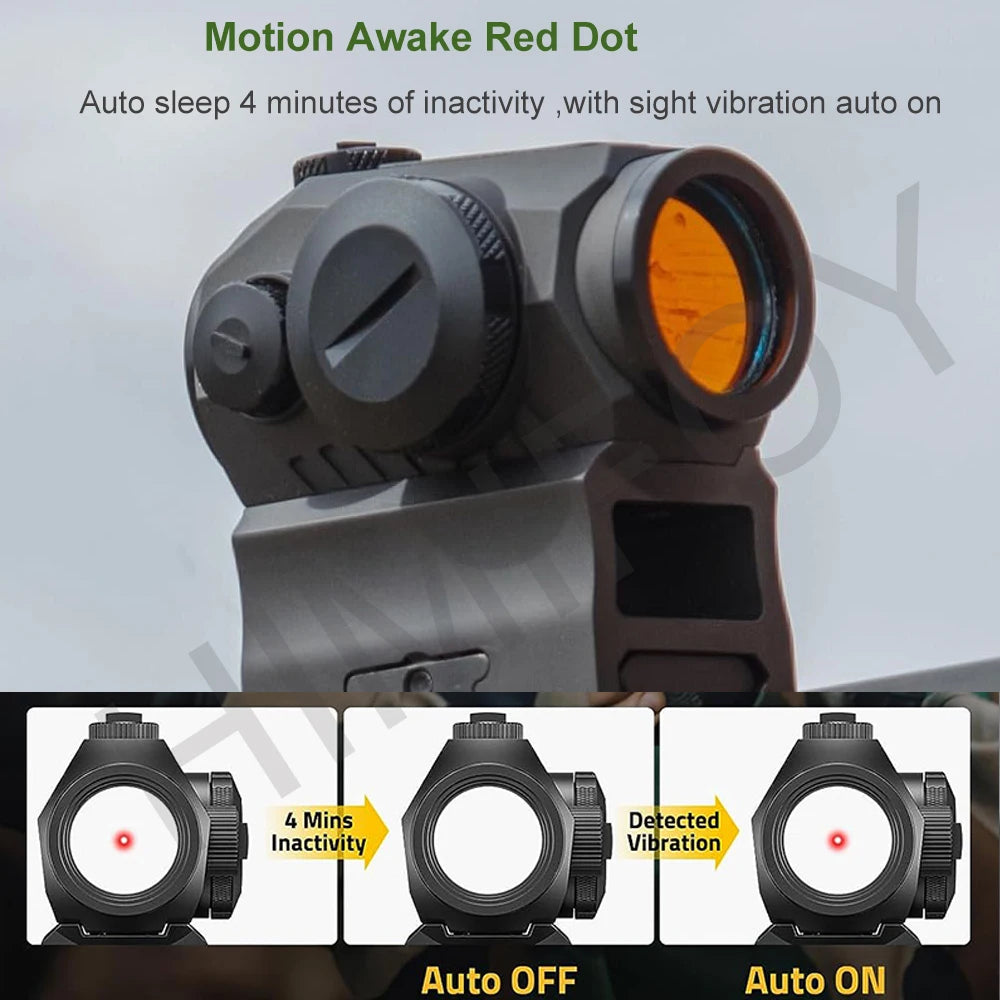 Viseur Red Dot 1x20mm avec Technologie Motion Awake – 2 MOA, Monture Riser - BLACKBEARD OUTDOOR INDUSTRIES
