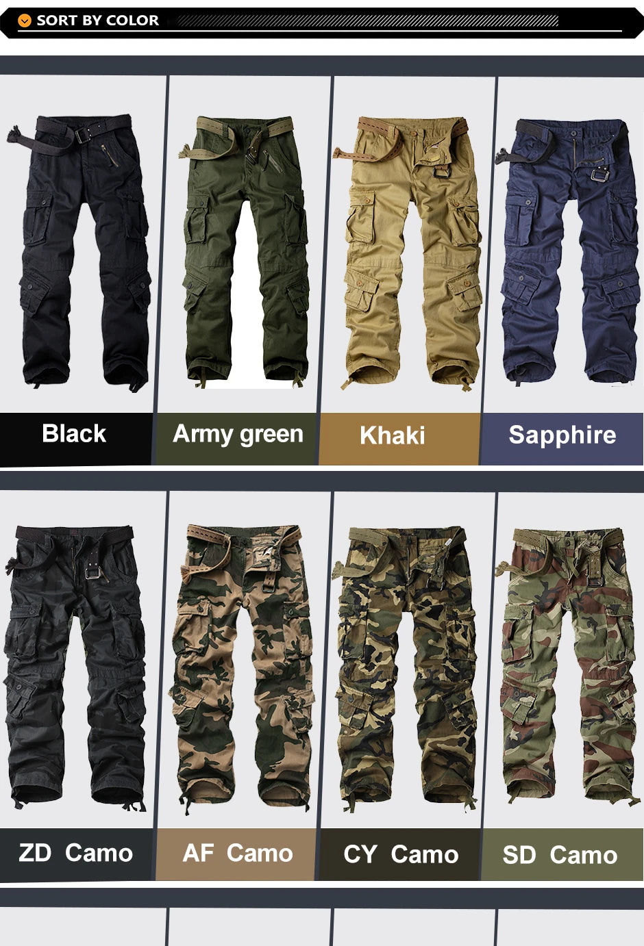Pantalon Cargo Homme AKARMY – Randonnée, Escalade, Travail, Style Militaire - BLACKBEARD OUTDOOR INDUSTRIES