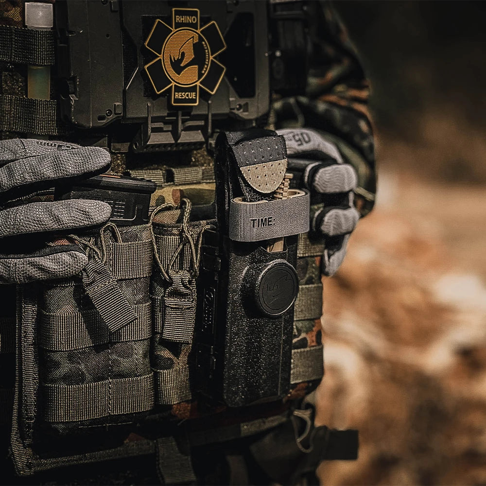 RHINO RESCUE - Tourniquet Tactique pour Contrôle Hémostatique Rapide, Application à Une Main - Équipement d'Urgence et de Premiers Secours Médicaux BLACKBEARD OUTDOOR INDUSTRIES