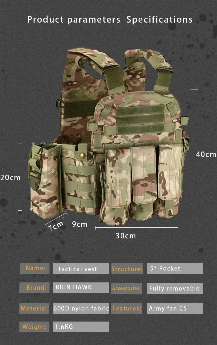 Gilet Tactique 6094 – Porte-Plaques MOLLE Militaire Ma boutique