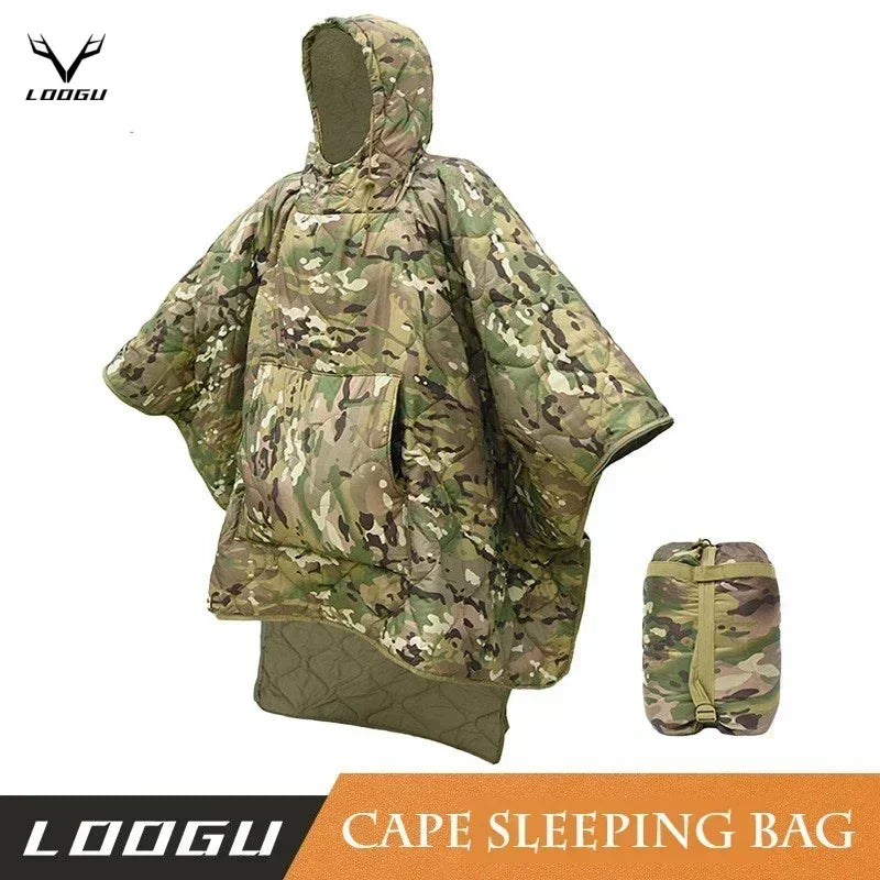 Couverture Poncho Camouflage Imperméable – Isolation Thermique & Doublure Chaude pour Camping, Randonnée, Chasse et Survie - BLACKBEARD OUTDOOR INDUSTRIES