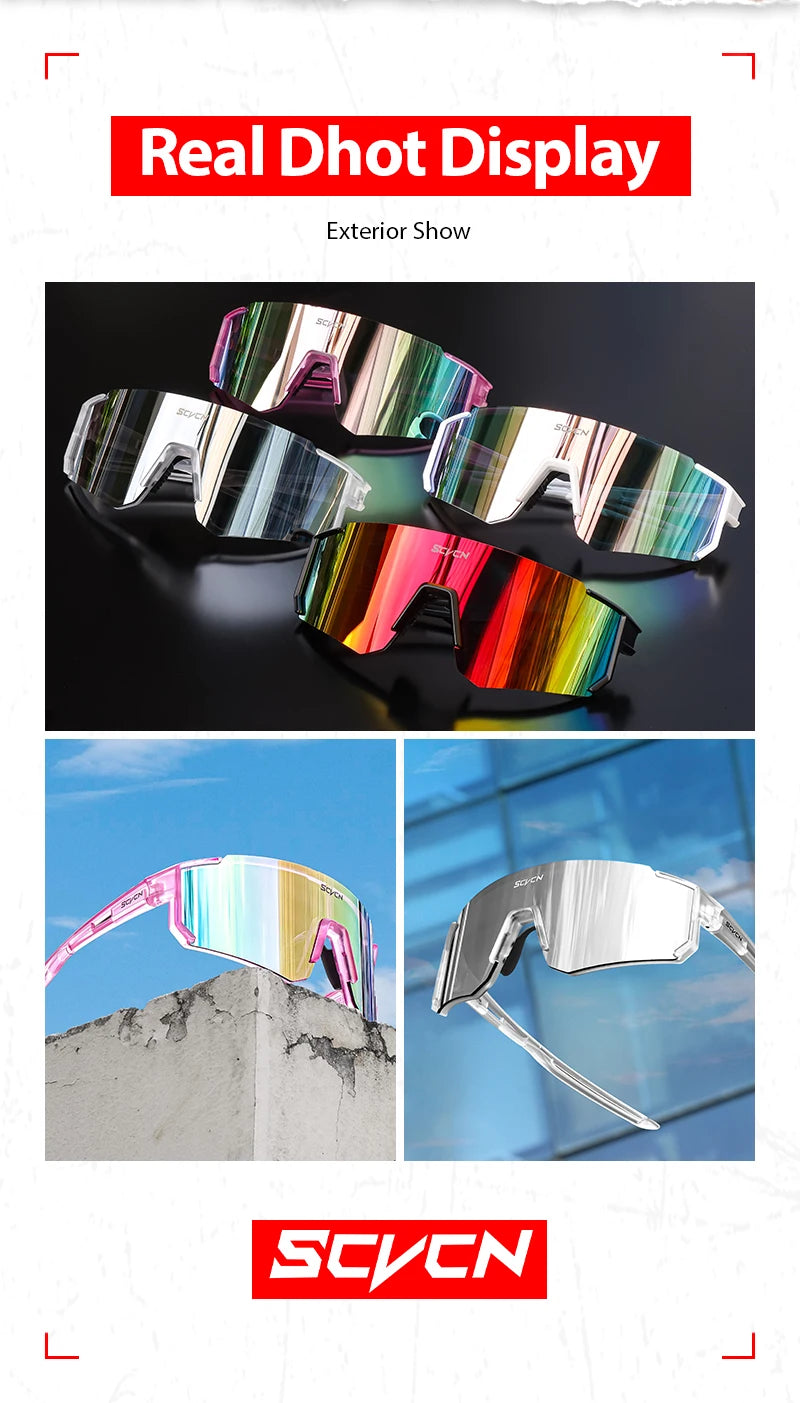 SCVCN Lunettes de Cyclisme UV400 – Modèle S1411 - BLACKBEARD OUTDOOR INDUSTRIES