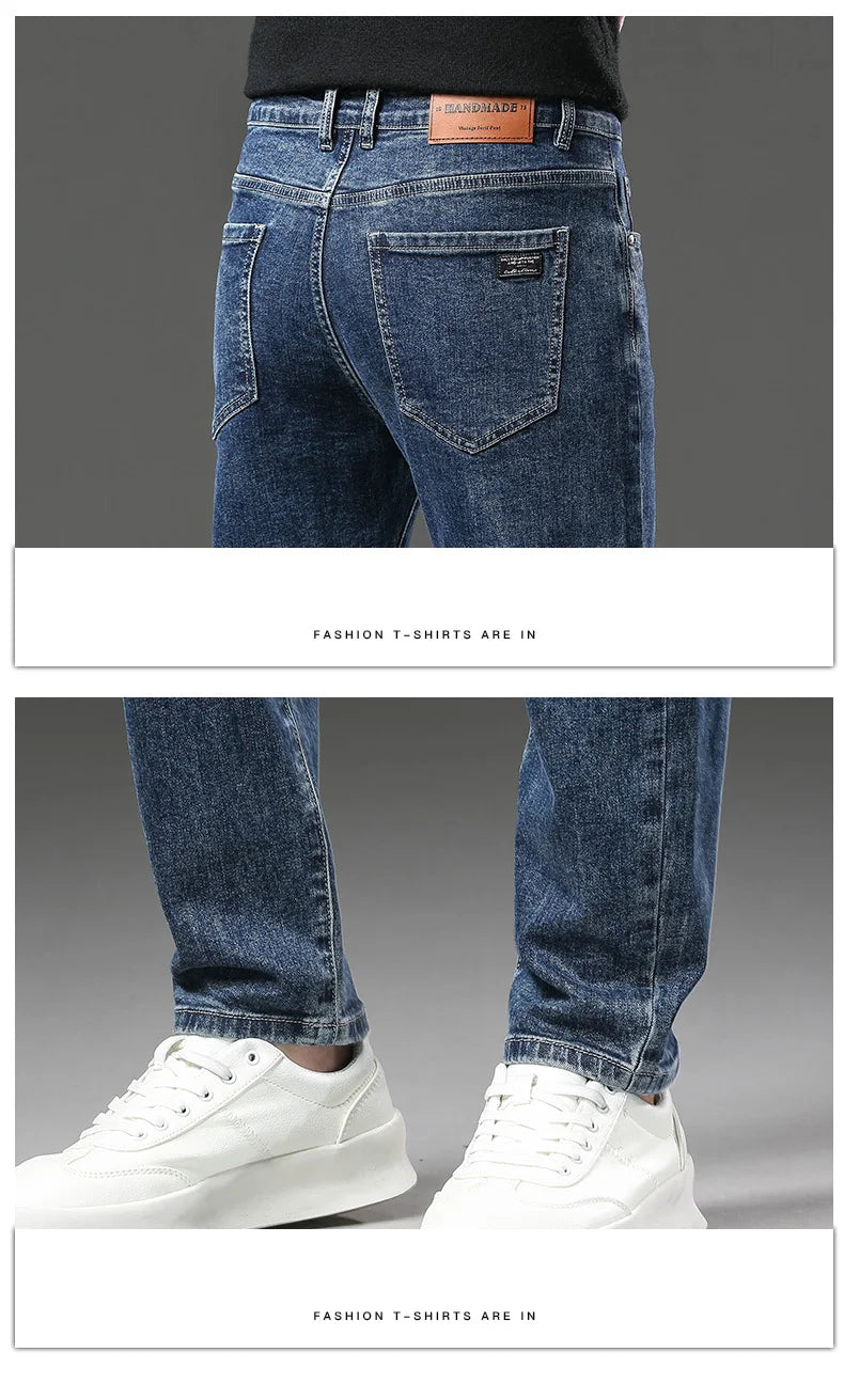 Jeans d'Hiver pour Homme - Coupe Slim Droite, Élastiques, Fleece Intérieur Chaud BLACKBEARD OUTDOOR INDUSTRIES