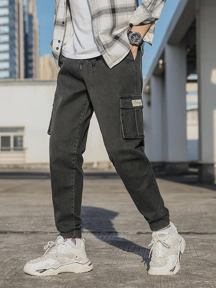 Pantalon Jean Cargo Homme Grande Taille – Style Décontracté Multi-Poches - BLACKBEARD OUTDOOR INDUSTRIES