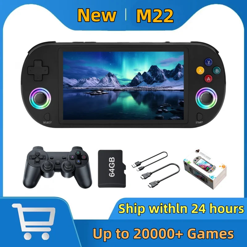 Console de jeux rétro portable M22 Pro – 128 Go - BLACKBEARD OUTDOOR INDUSTRIES
