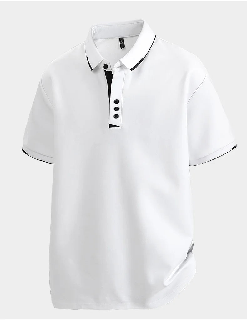 T-Shirt Homme Grande Taille 7XL–8XL | Élégance Casual Été – Col Chemise, Manches Courtes, Coton Ultra Doux Ma boutique