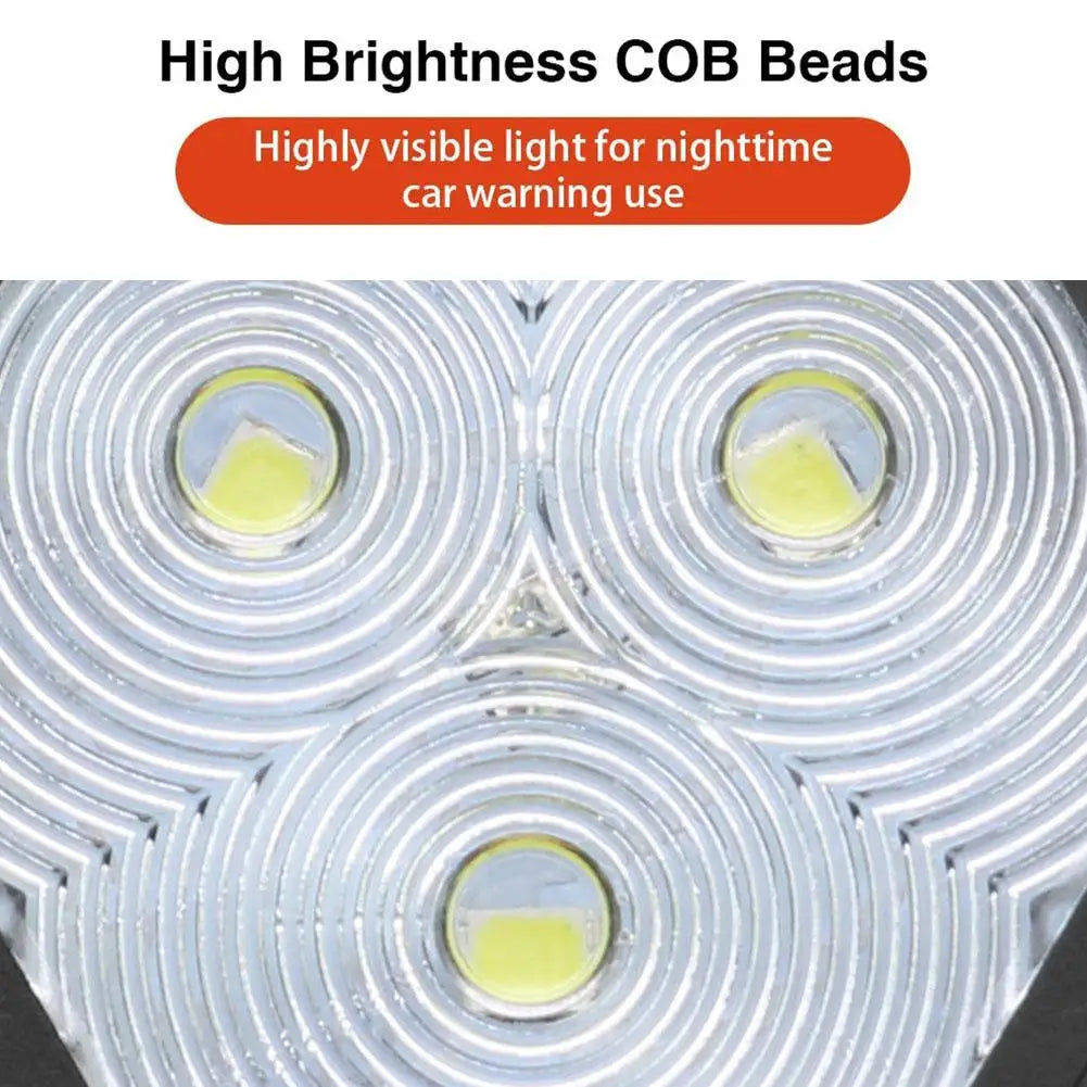 Feu de Signalisation Rotatif LED Magnétique Rechargeable - Lumière de Sécurité pour Voiture, Jaune et Blanche BLACKBEARD OUTDOOR INDUSTRIES