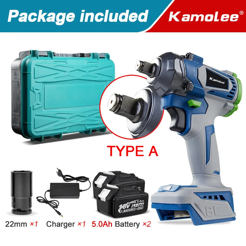 Clé à Chocs Électrique Brushless Kamolee 1000Nm – 1/2" | 4800RPM – Compatible Batterie Makita 18V - BLACKBEARD OUTDOOR INDUSTRIES