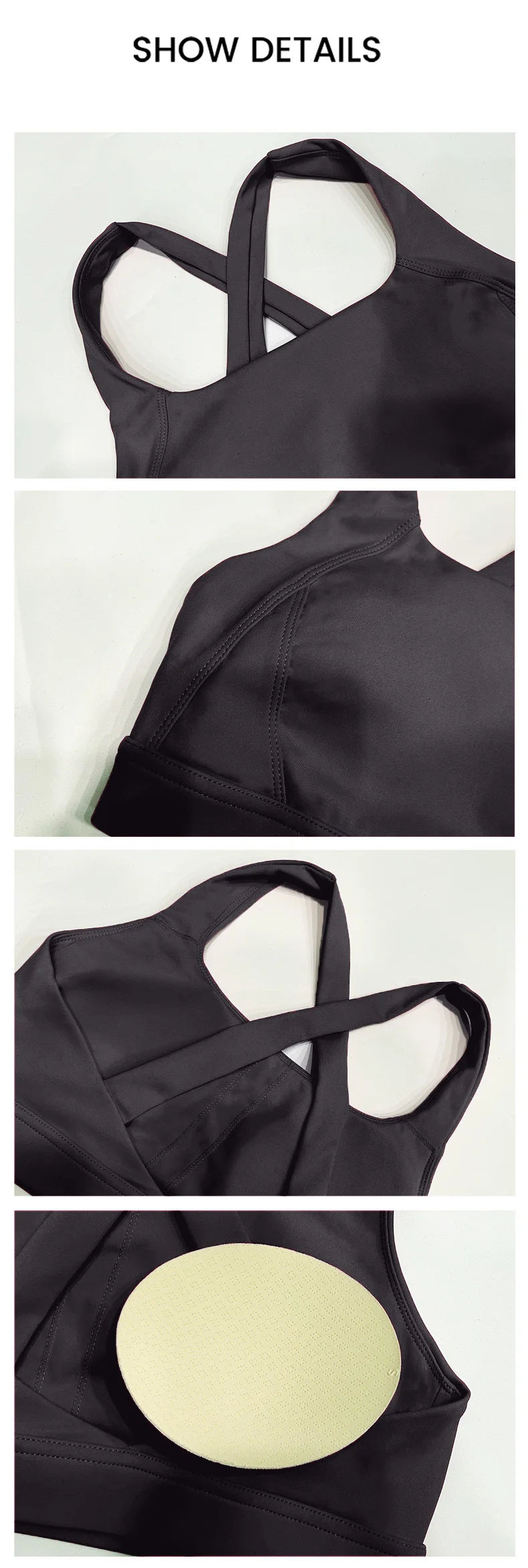 Mileegirl – Brassière de Sport Femme à Fort Maintien | Bretelles Larges & Dos Croisé | Yoga, Fitness, Running - BLACKBEARD OUTDOOR INDUSTRIES