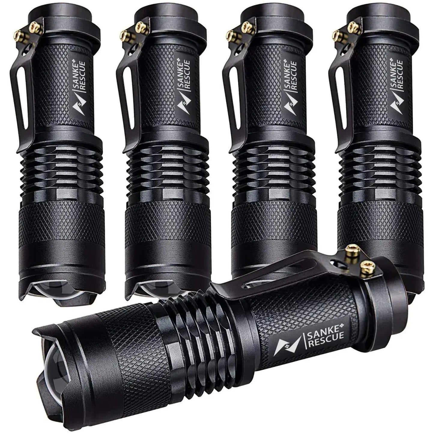 Lampe Torche Tactique Étanche 300 Lumens – LED Puissante | Zoomable | 3 Modes | Auto-Défense & Camping Ma boutique
