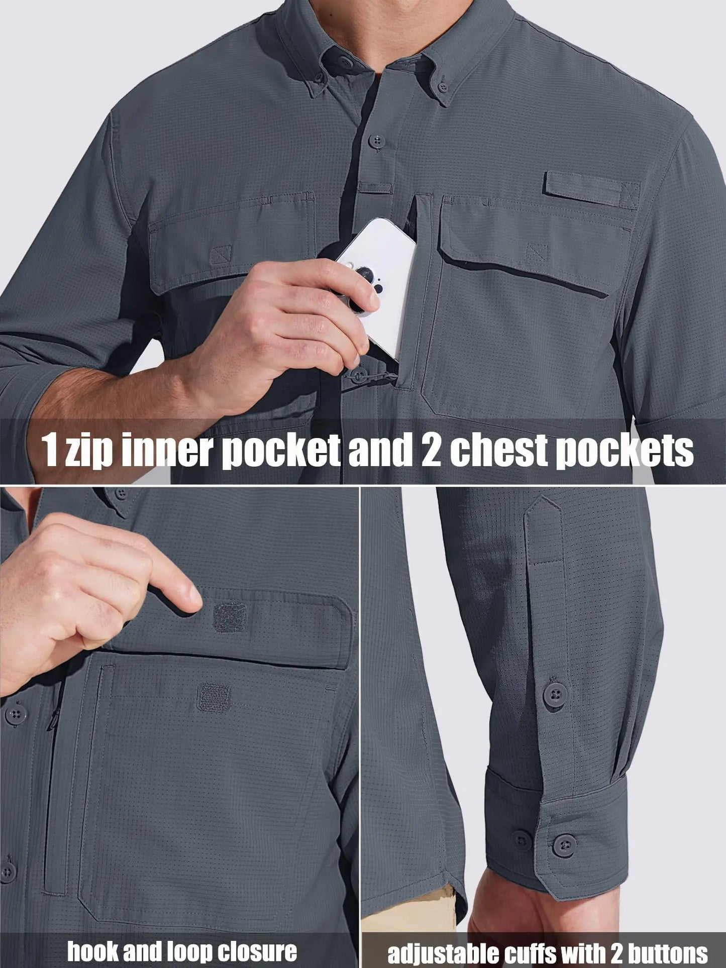 Chemise Tactique Homme TACVASEN ST144 – UPF 50+ Manches Longues | Séchage Rapide | Respirante | Multi-poches - BLACKBEARD OUTDOOR INDUSTRIES