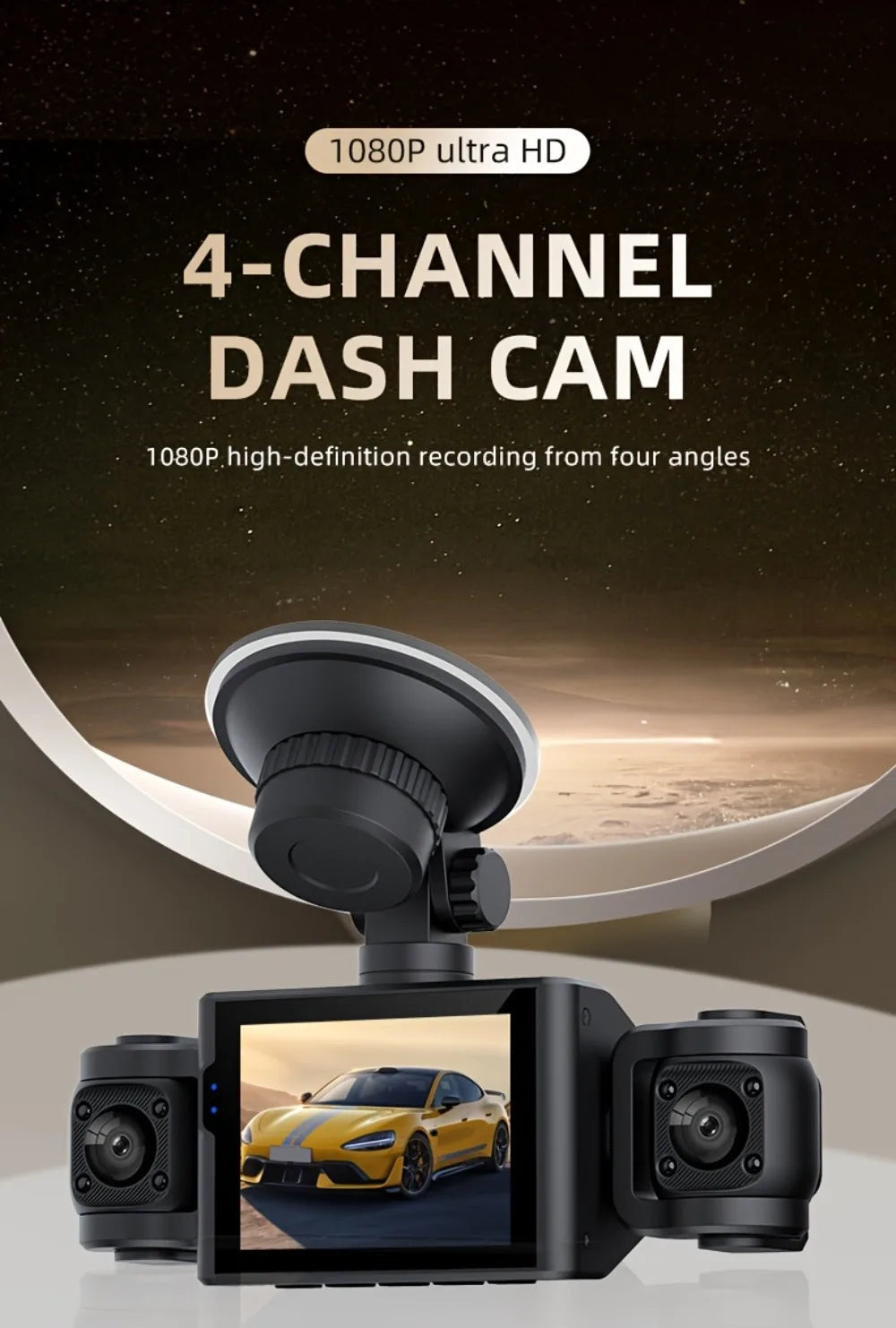 dashcam 4 canaux couverture panoramique à 360° haute définition 1080P Ma boutique