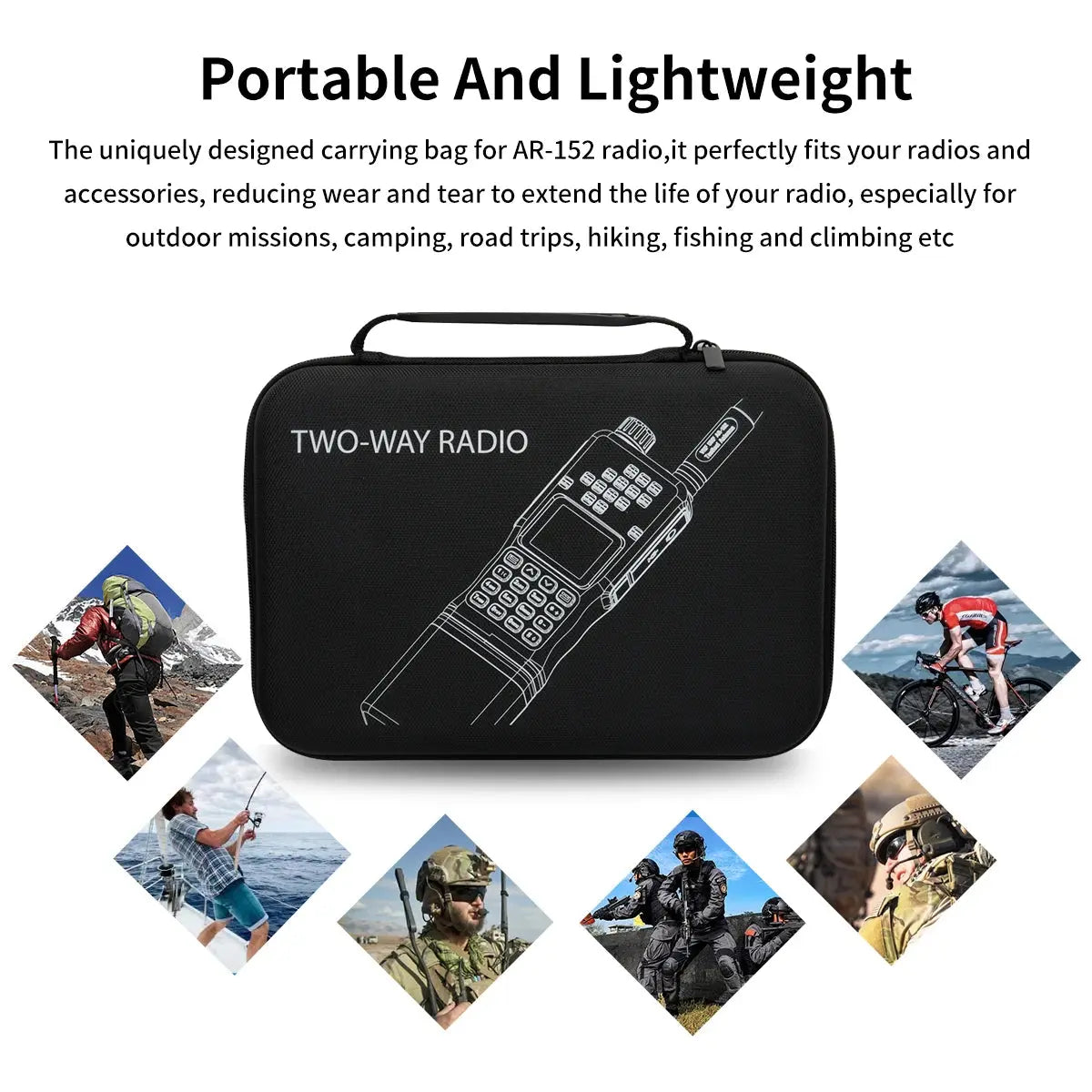 Baofeng AR-152 – Radio Tactique Puissante 25W | Batterie 12000 mAh | Portée jusqu'à 15 kml Longue portée type AN PRC-152 Ma boutique