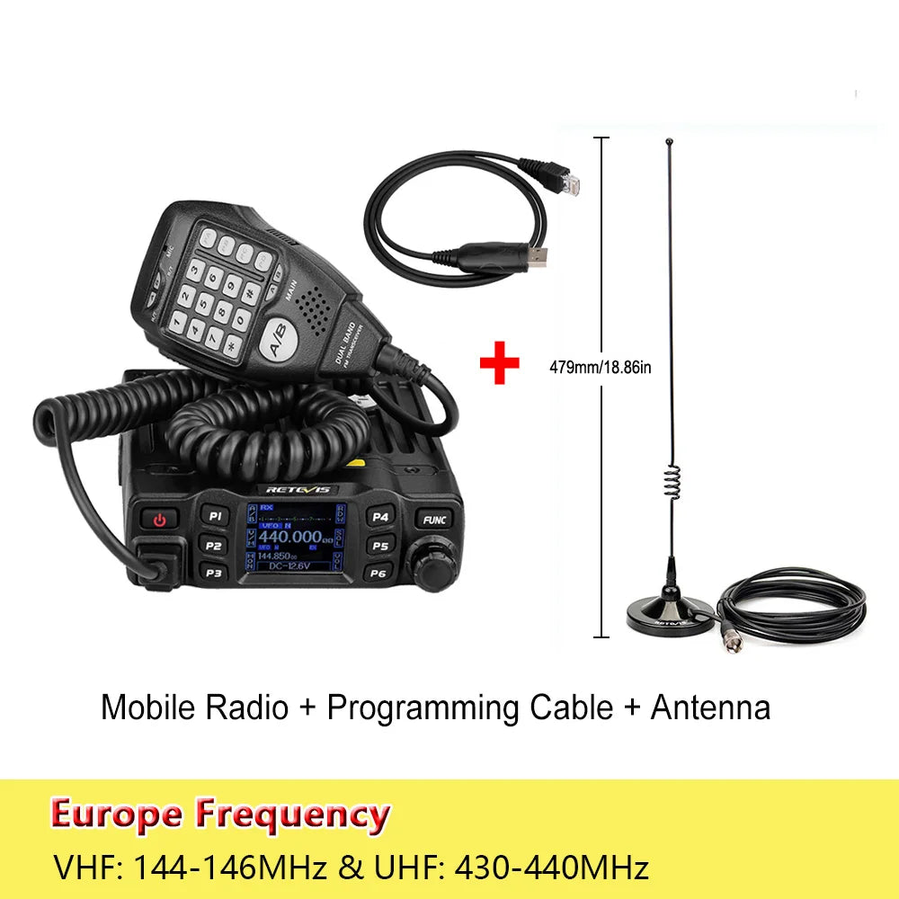 Retevis RT95 – Radio Mobile Bi-Bande VHF/UHF 25W | Transceiver Voiture, Camping, Base Station - BLACKBEARD OUTDOOR INDUSTRIES