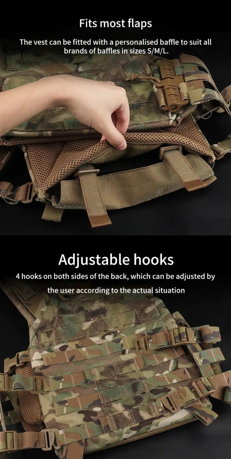 Gilet Tactique MOLLE K19 3.0 – Porte-Plates pour Chasse, Airsoft et Combat avec Système de Libération Rapide et Ceinture Ajustable – Armure de Corps - BLACKBEARD OUTDOOR INDUSTRIES