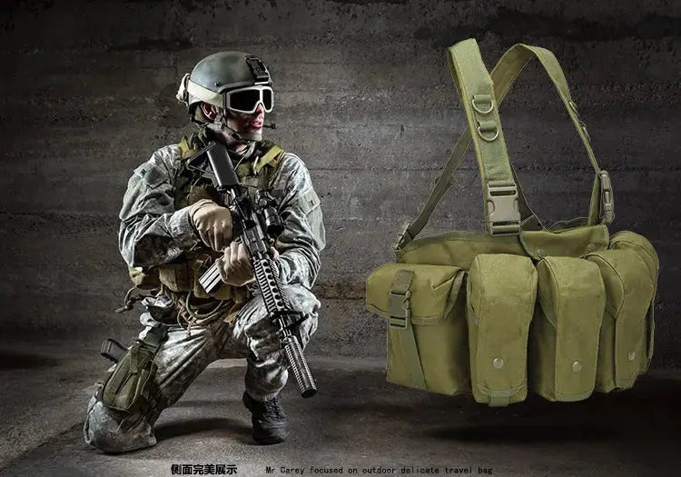 Chest Rig Tactique Universel – 7 Poches – Tissu Renforcé 800D Ma boutique