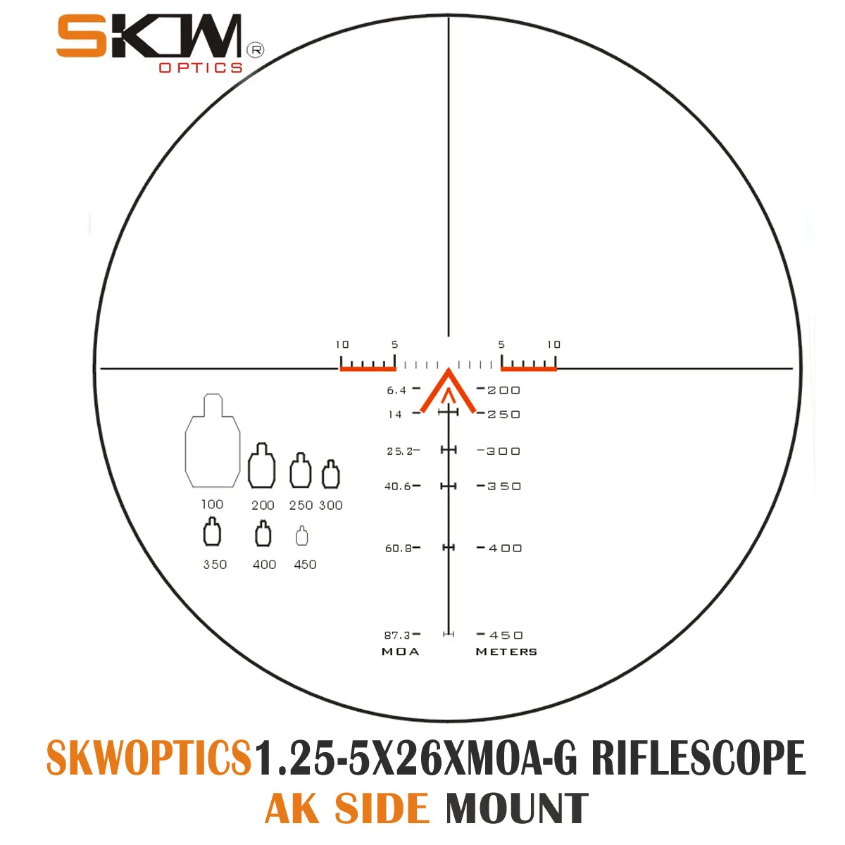 Lunette de visée SKWoptics 1.25-5x26A - Réticule BDC AK47 | Optique Tactique 30mm - BLACKBEARD OUTDOOR INDUSTRIES