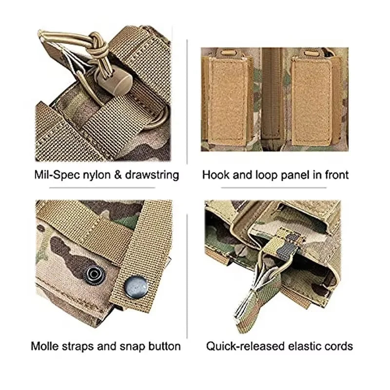 Poche Tactique Triple Chargeur – Ouverture Rapide – Compatible M4/M16/AK – Système Molle - BLACKBEARD OUTDOOR INDUSTRIES