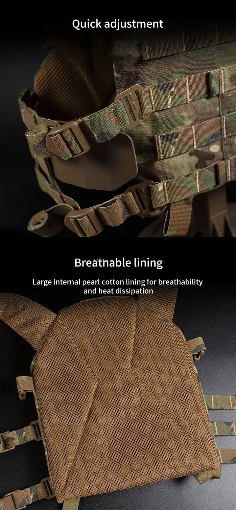 Gilet Tactique MOLLE K19 3.0 – Porte-Plates pour Chasse, Airsoft et Combat avec Système de Libération Rapide et Ceinture Ajustable – Armure de Corps - BLACKBEARD OUTDOOR INDUSTRIES