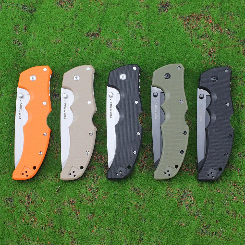 Cold RECON 1 Couteau Pliant Tactique Militaire en Acier AUS10A – Tanto, Combat, Chasse, Survie - BLACKBEARD OUTDOOR INDUSTRIES