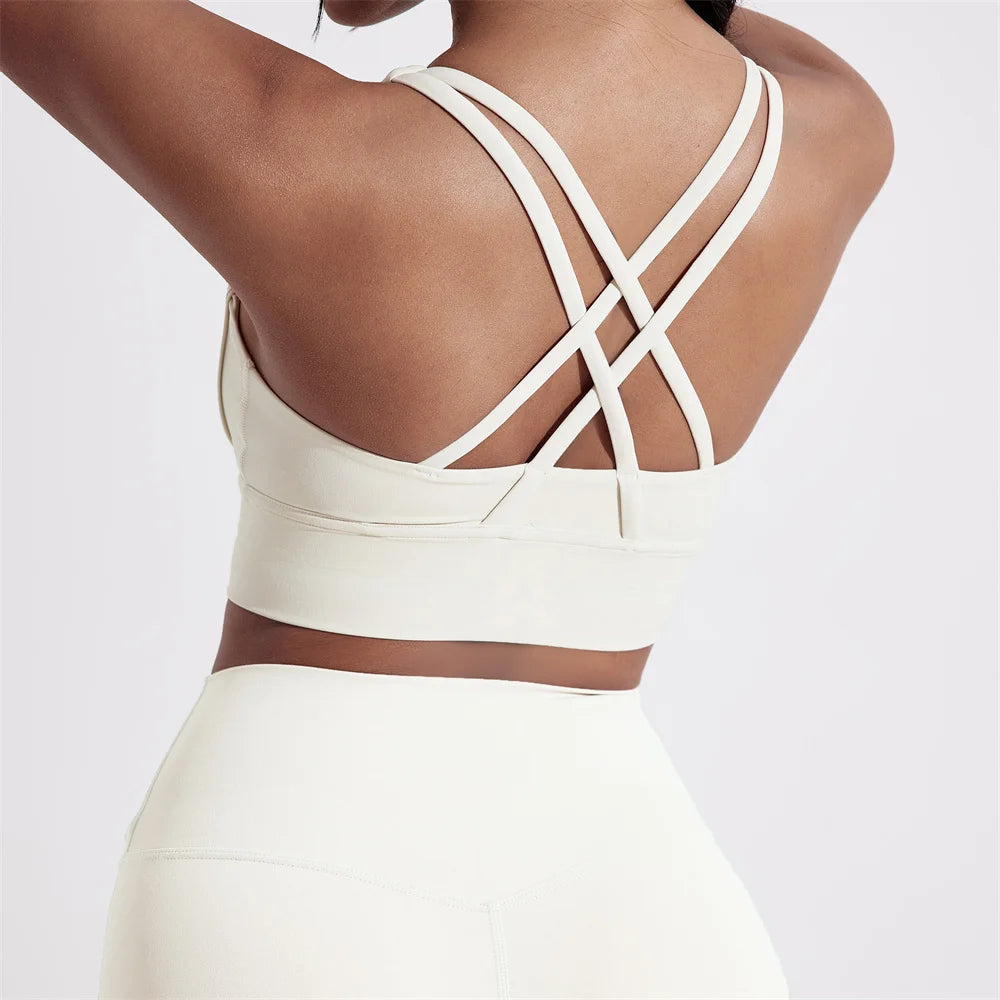 Brassière de Sport Femme Dos Croisé – Maintien Fort – Respirante & Confortable – Yoga, Fitness, Gym - BLACKBEARD OUTDOOR INDUSTRIES