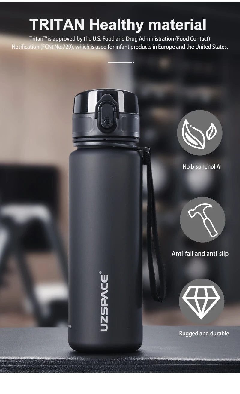 Gourde Sport UZSPACE – Tritan Sans BPA – 500 ml / 1000 ml – Étanche – Avec Infuseur à Thé – Pour École, Fitness, Randonnée - BLACKBEARD OUTDOOR INDUSTRIES