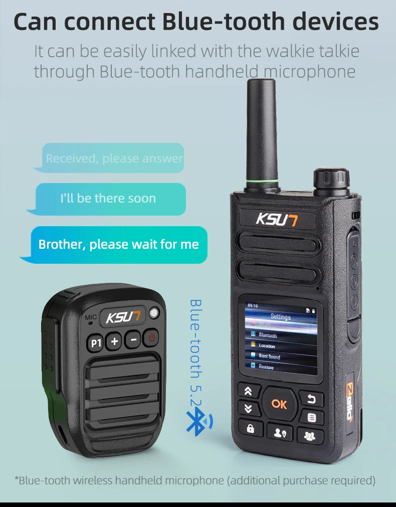 KSUT ZL18 Talkie-Walkie Professionnel 4G WiFi Zello POC — Communication Sans Limite - BLACKBEARD OUTDOOR INDUSTRIES