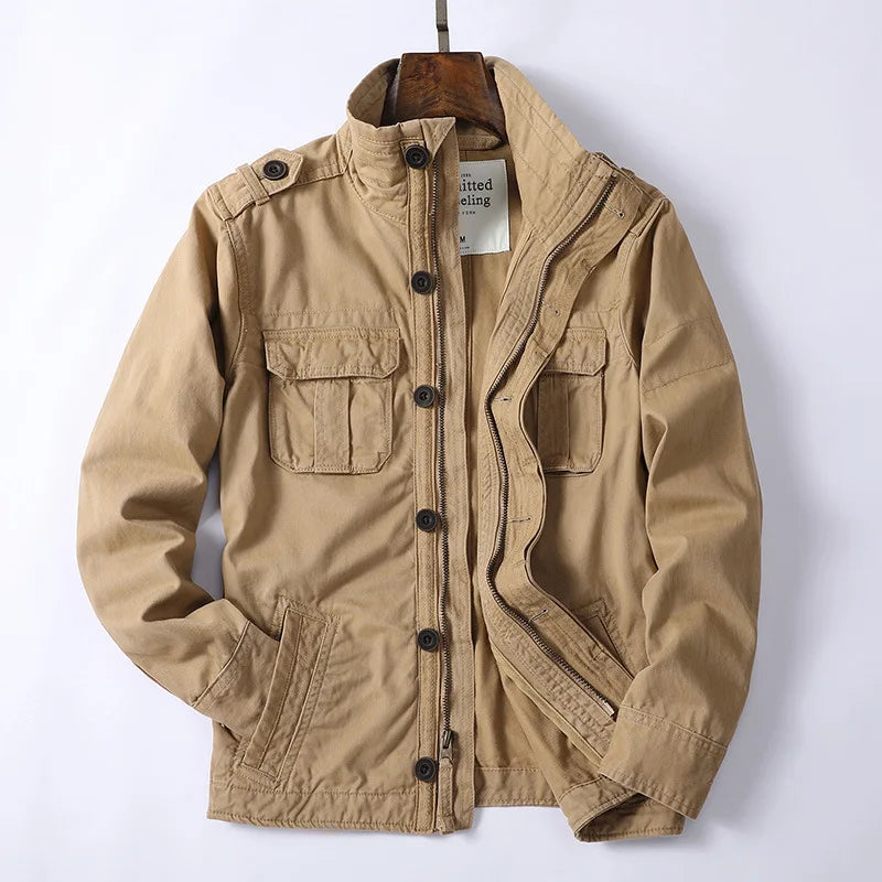 Veste Cargo en Denim pour Homme - Style Rétro avec Poches Multiples BLACKBEARD OUTDOOR INDUSTRIES