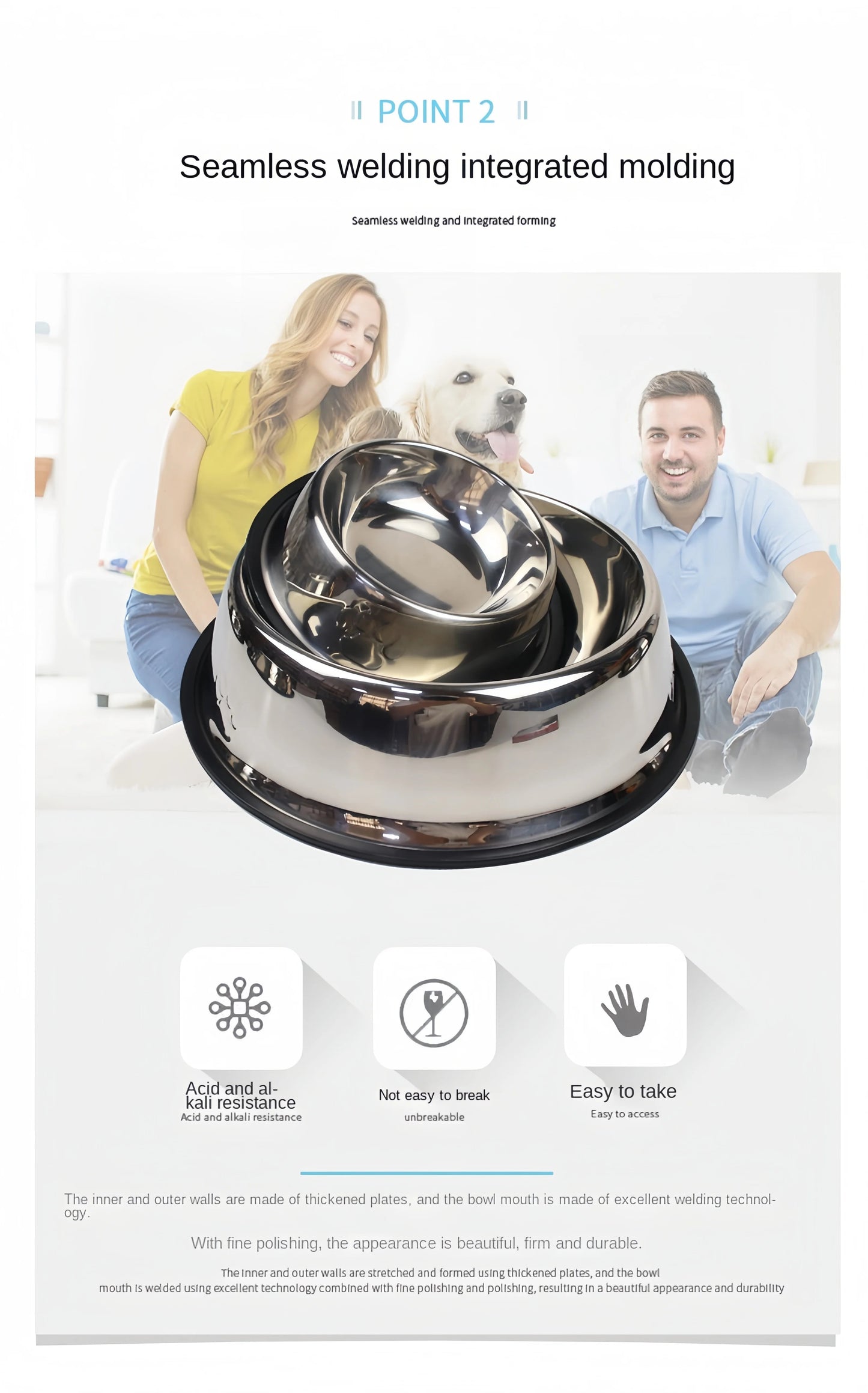 Gamelle Inox pour Chien et Chat – 6 Tailles Disponibles Robuste • Facile à Nettoyer • Multi-usages Ma boutique