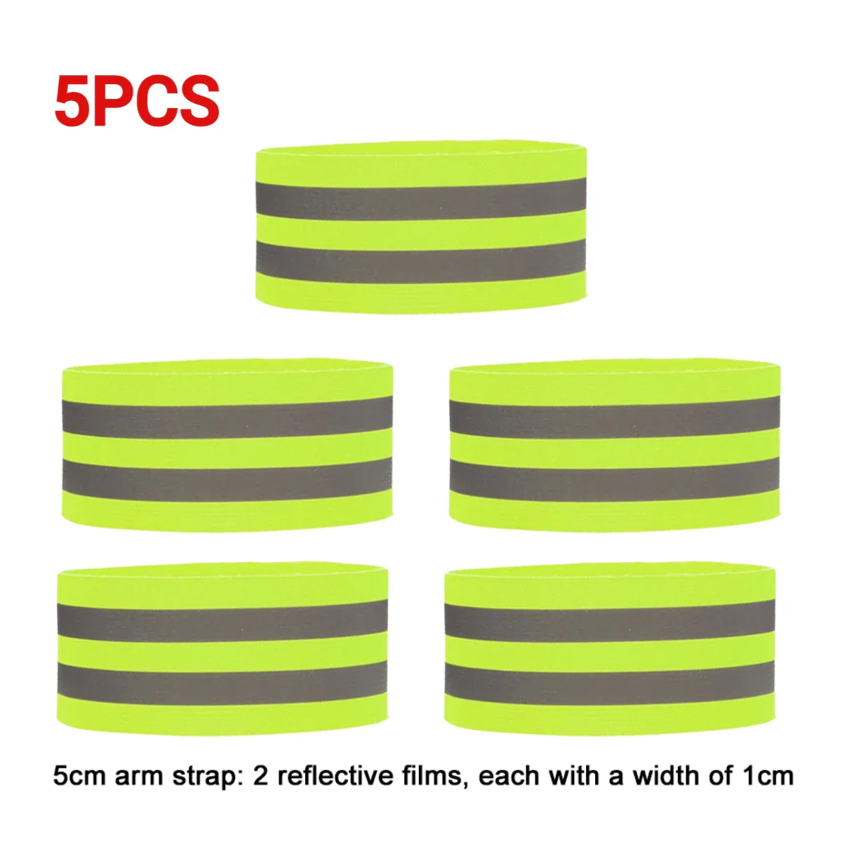 Bandes Réfléchissantes Élastiques - Armbands, Bracelets, Bandes de Cheville et Jambes, Haute Visibilité pour Sécurité Nocturne (Course, Cyclisme, Marche) - BLACKBEARD OUTDOOR INDUSTRIES