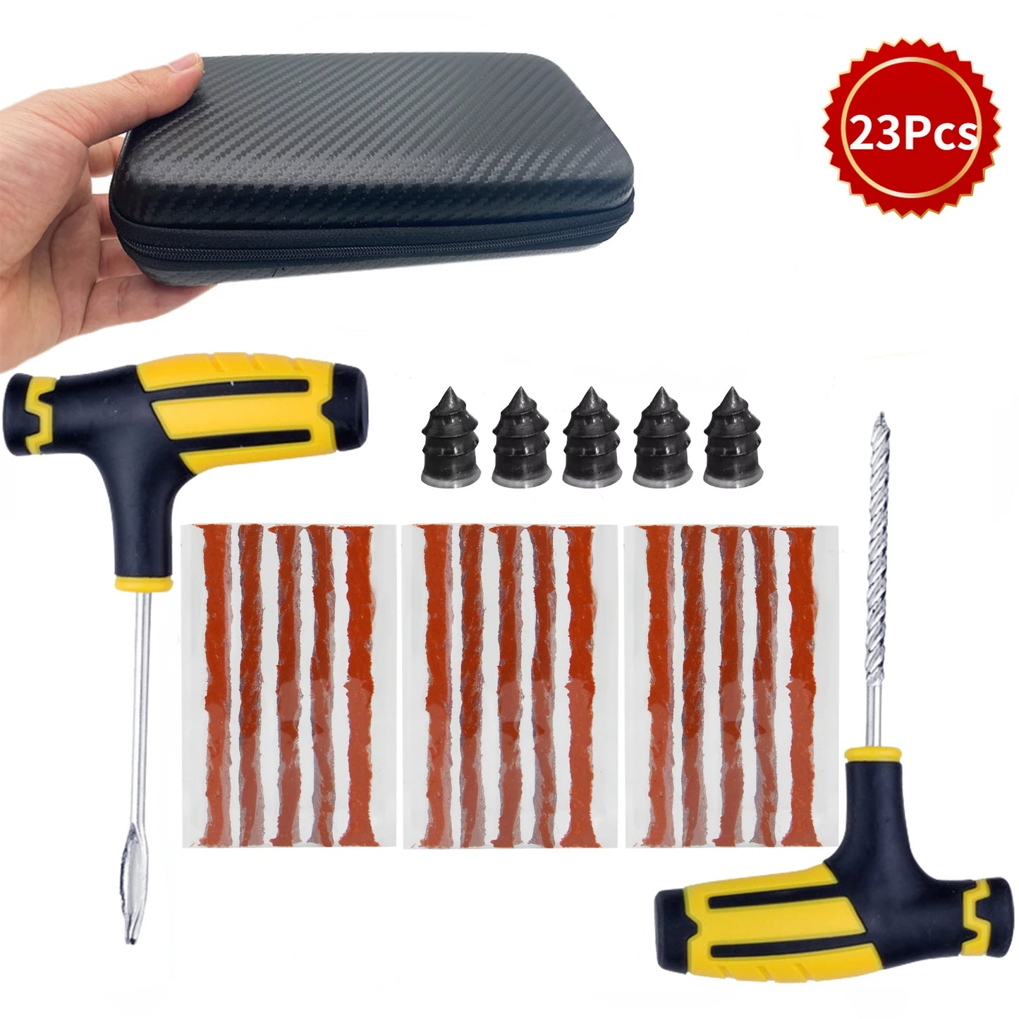 ZFOUEK Kit de Réparation de Pneu Voiture – Kit Complet d'Urgence avec Mèches, Colle, Outils, Boîte de Rangement - BLACKBEARD OUTDOOR INDUSTRIES