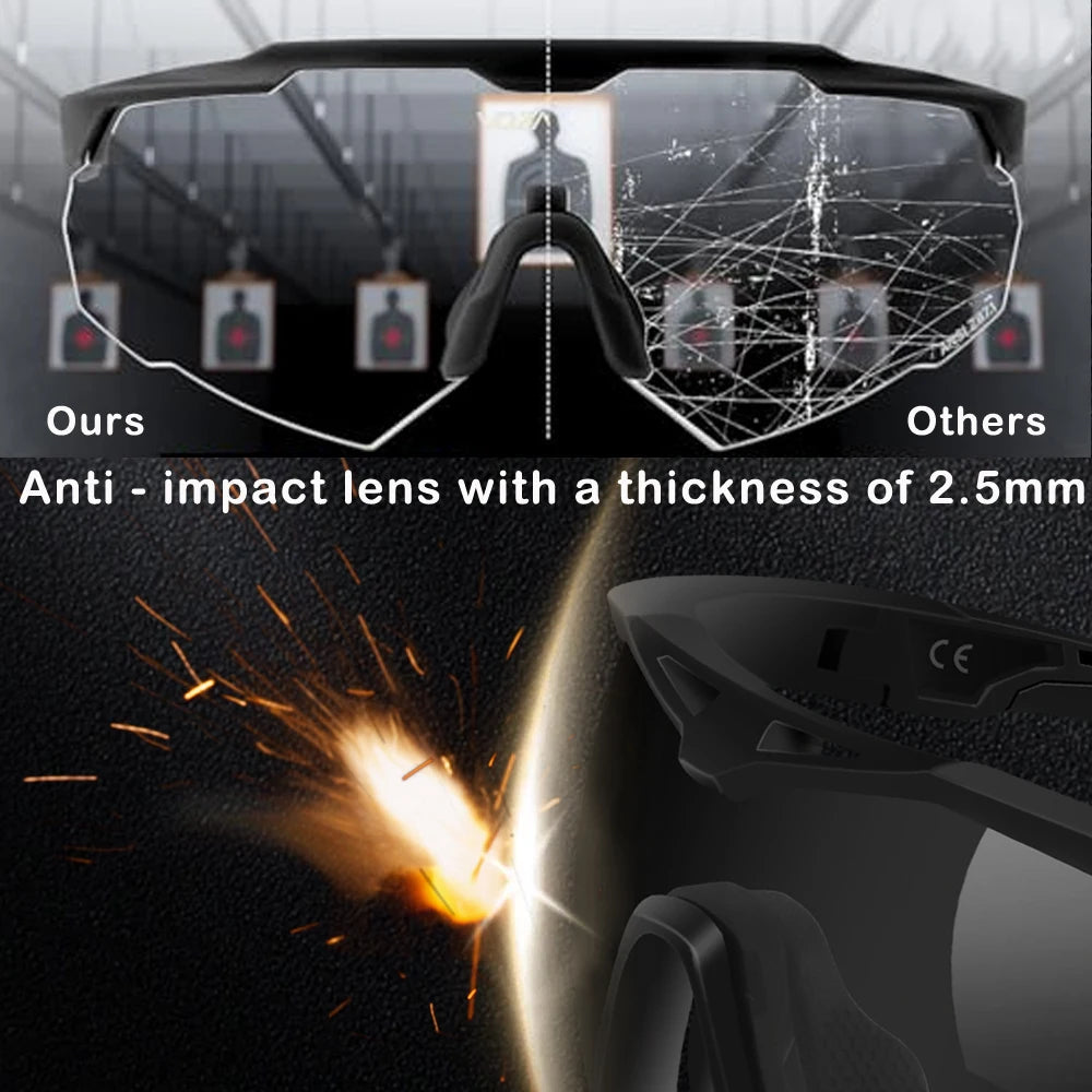 Lunettes Tactiques de Tir 3 Lentilles - Lunettes Résistantes aux Impacts, Anti-buée et Anti-vent BLACKBEARD OUTDOOR INDUSTRIES
