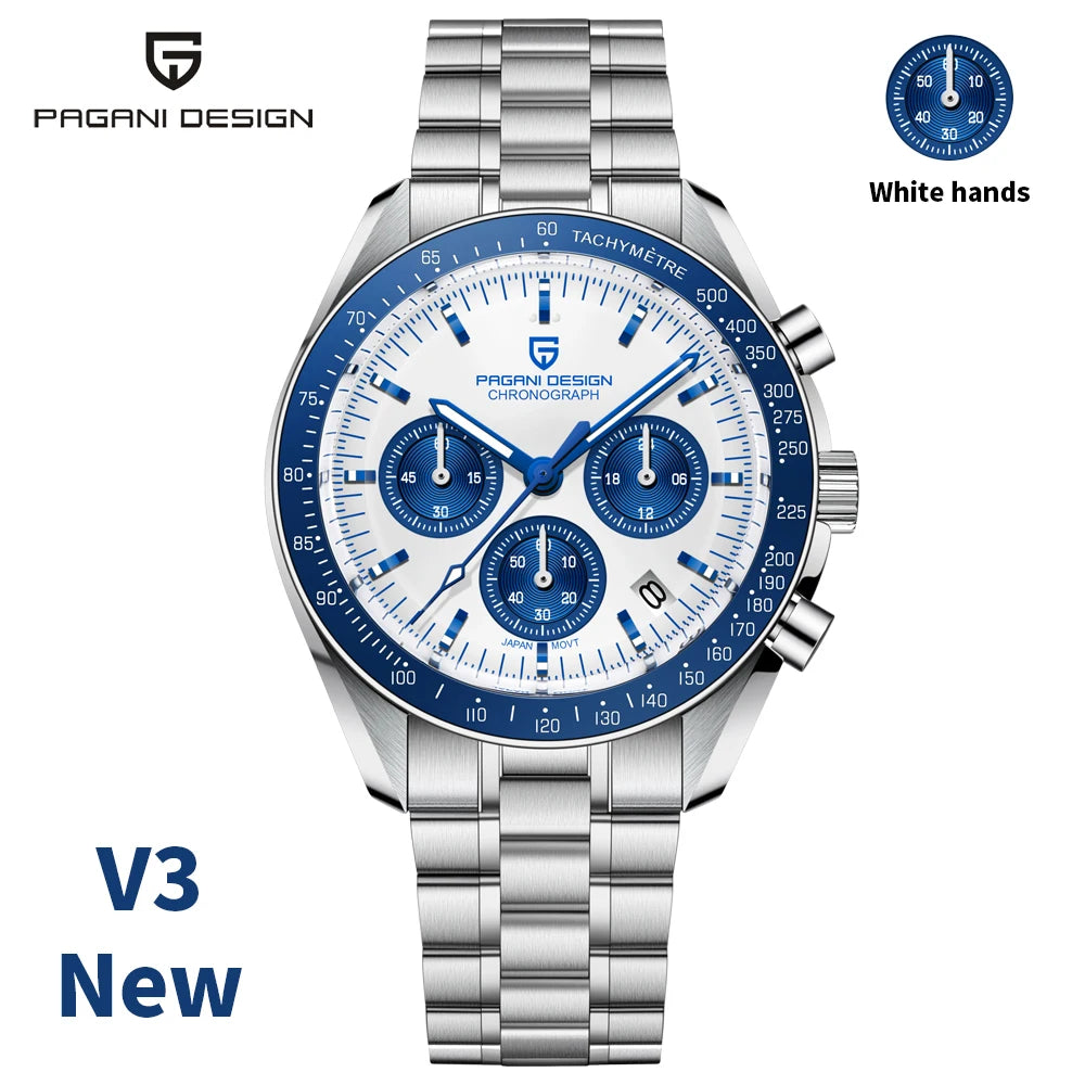 PAGANI DESIGN PD-1701 Moonwatch 2025 – Hommage à la CK2998 – Montre Homme Quartz Chronographe de Luxe - BLACKBEARD OUTDOOR INDUSTRIES