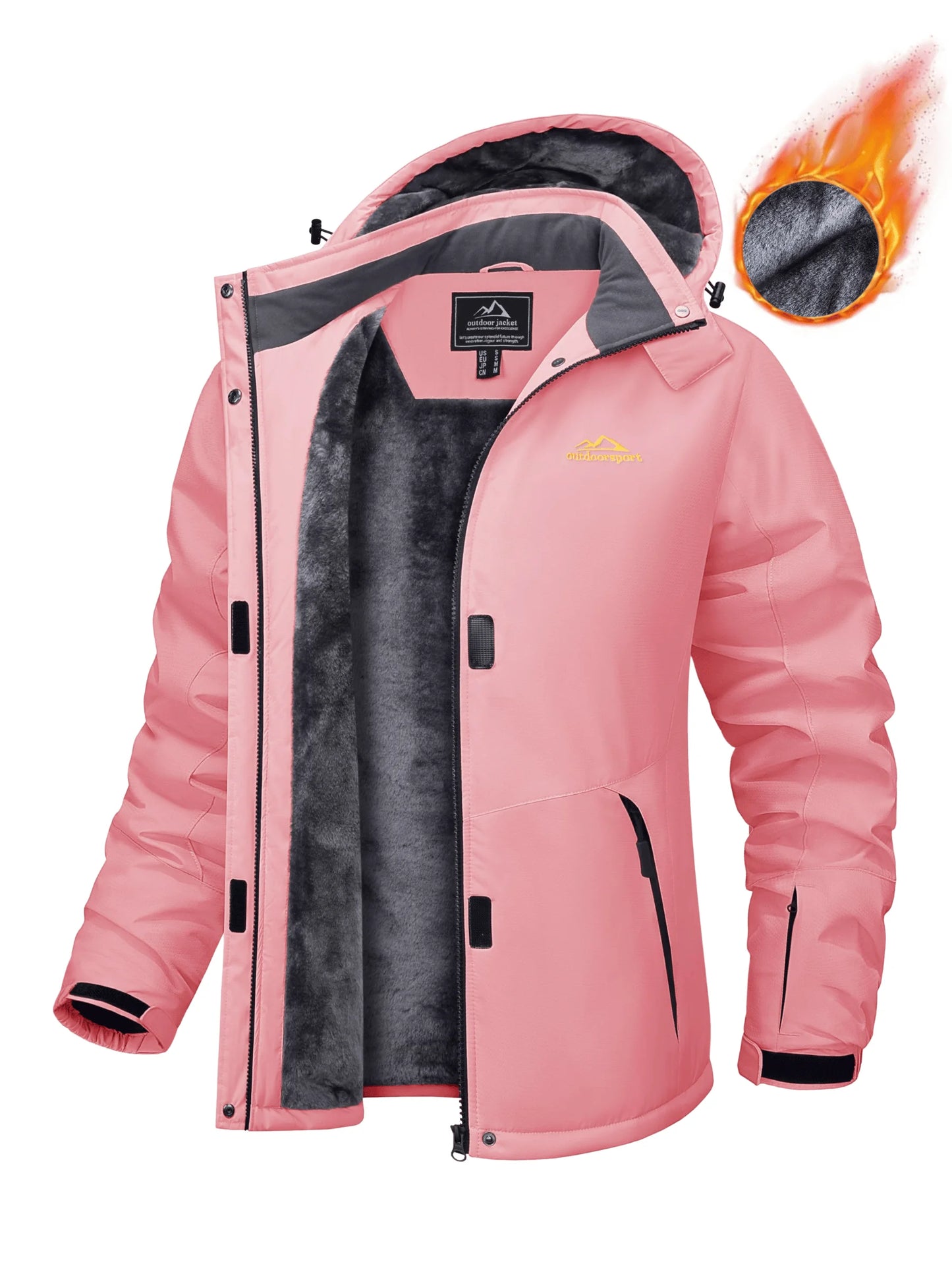 Veste Parka Hivernale TACVASEN pour Femme – Manteau à Capuche en Polaire, Imperméable et Coupe-Vent avec 5 Poches Zippées pour Ski et Snowboard - BLACKBEARD OUTDOOR INDUSTRIES