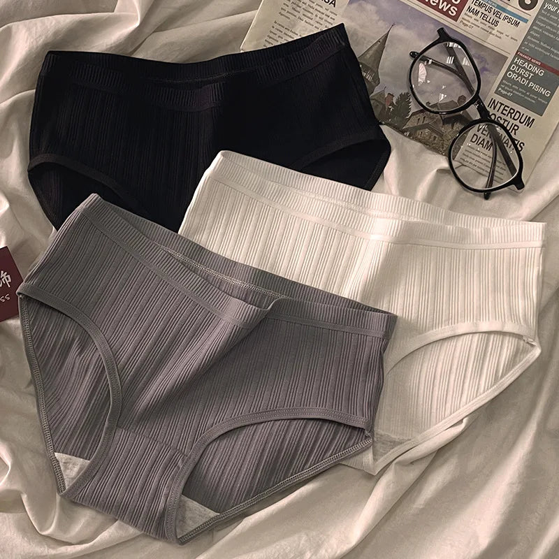 Lot de 3 Culottes en Coton de Style Sport – Sous-vêtements Féminins, Confortables, Respirants, Taille Moyenne, Lingerie Sexy et Taille Plus - BLACKBEARD OUTDOOR INDUSTRIES