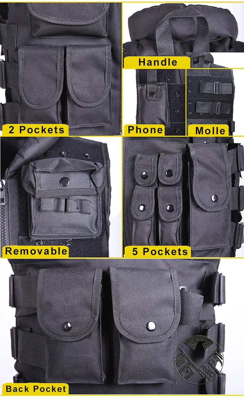 Gilet Tactique d’Intervention Type SWAT / SAS – Modèle Adulte & Enfant Ma boutique