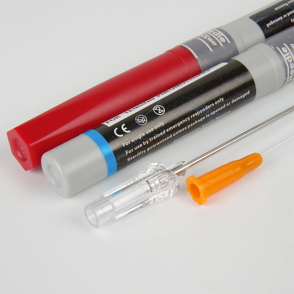 Kit Médical de Décompression pour Pneumothorax avec Aiguille Sanke - 14ga 50g - Catheter de Décompression d'Urgence (IFAK) - BLACKBEARD OUTDOOR INDUSTRIES