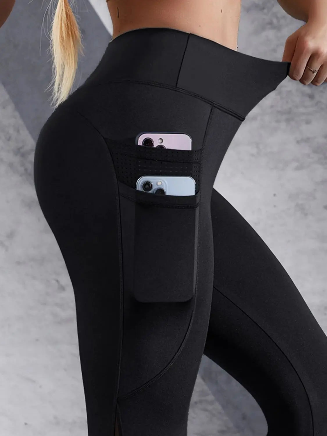 Legging Femme Taille Haute avec Double Poches – Yoga, Fitness et Sports – Pantalon Skinny Patchwork Respirant - BLACKBEARD OUTDOOR INDUSTRIES