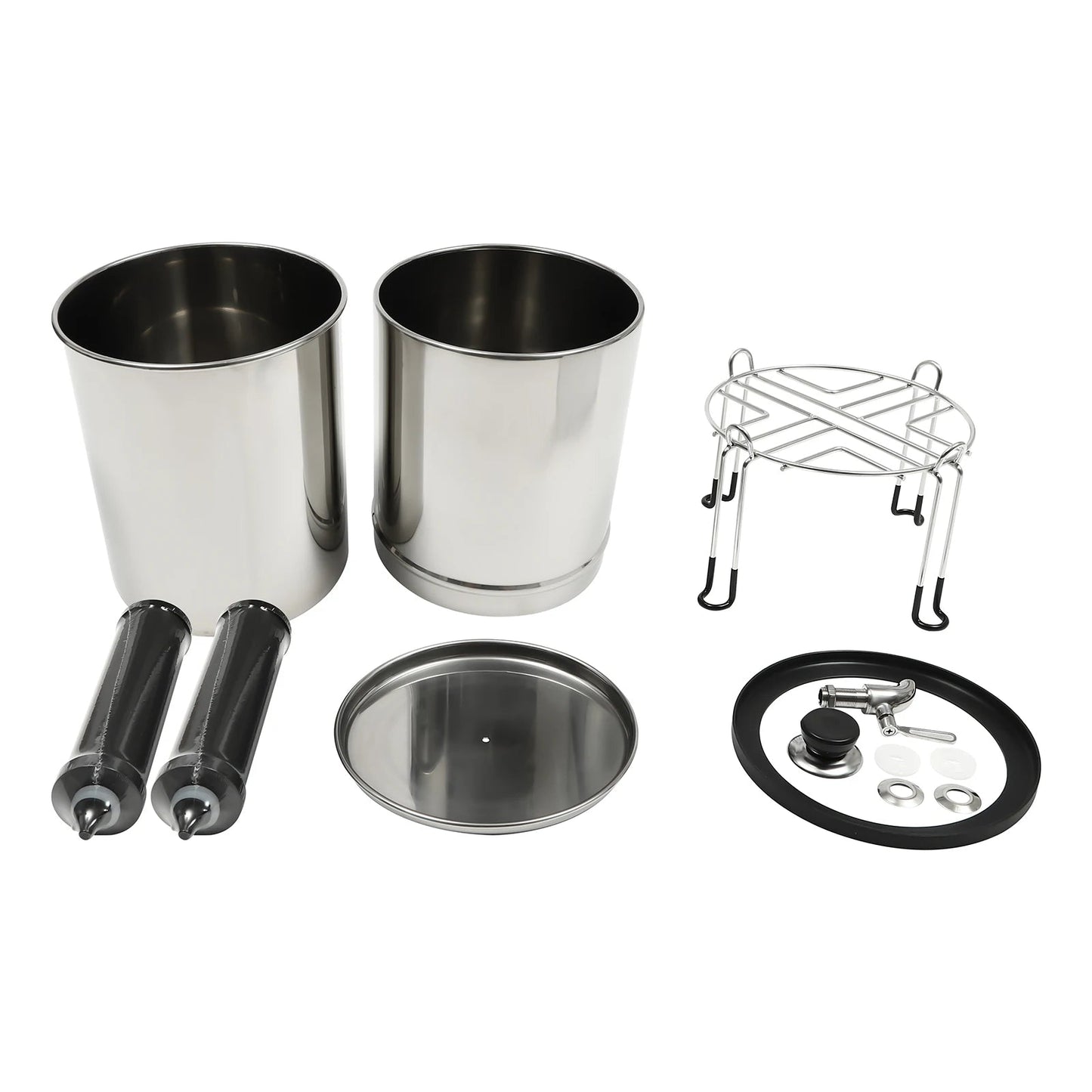 Système de Filtration d’Eau par Gravité – 2,25 Gallons en Acier Inoxydable avec 2 Filtres à Charbon Chargés à l’Argent Ma boutique