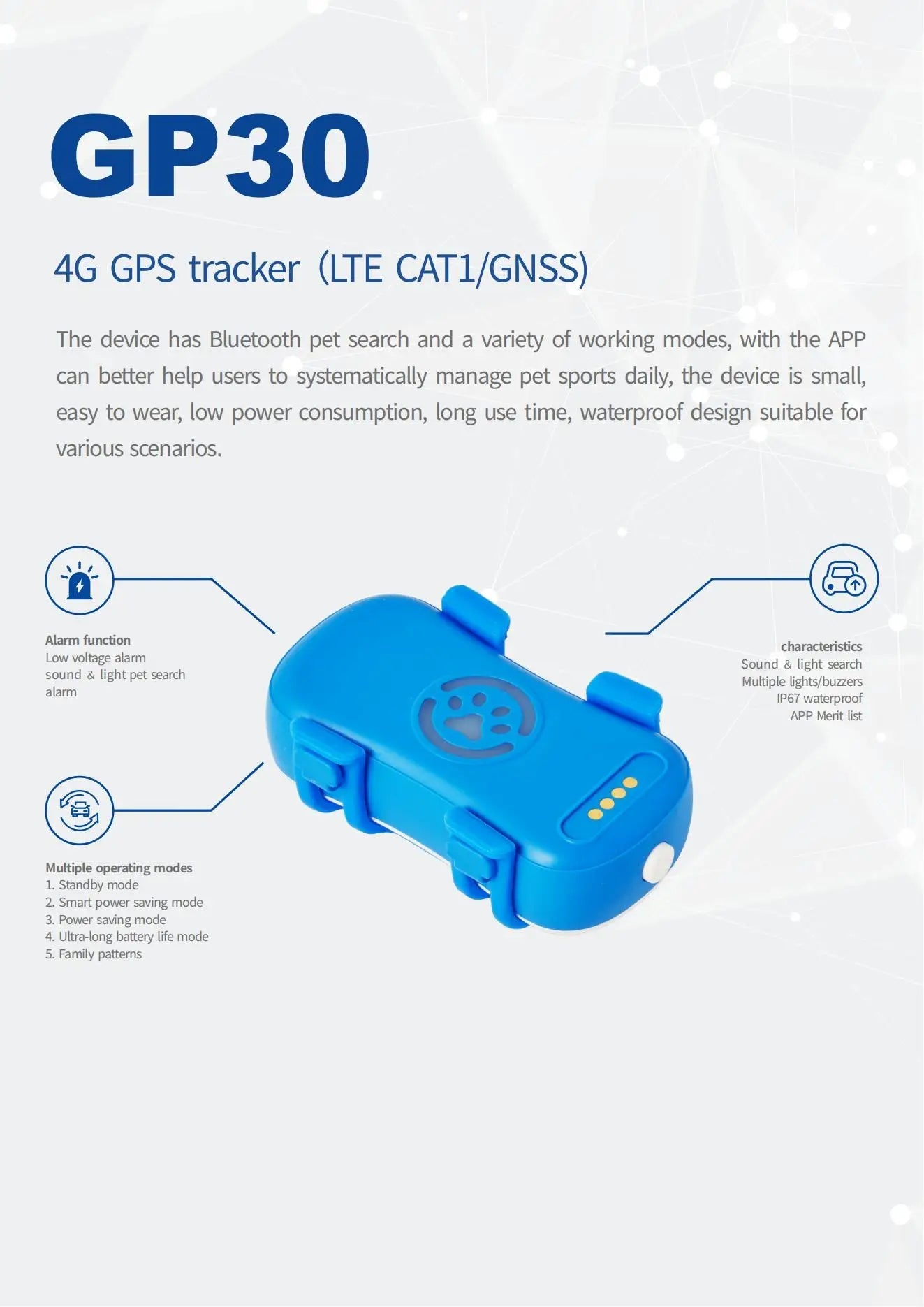 Traceur GPS 4G pour Chien & Chat – Étanche, Localisation en Temps Réel, Son/Lumière, Application Mobile Incluse Ma boutique