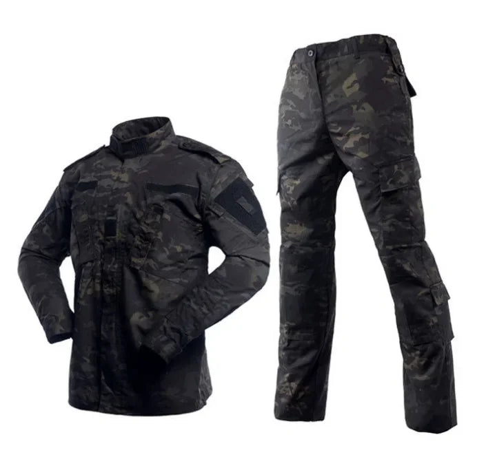 Ensemble Uniforme Tactique BDU Noir – Chemise et Pantalon de Combat pour Homme - BLACKBEARD OUTDOOR INDUSTRIES
