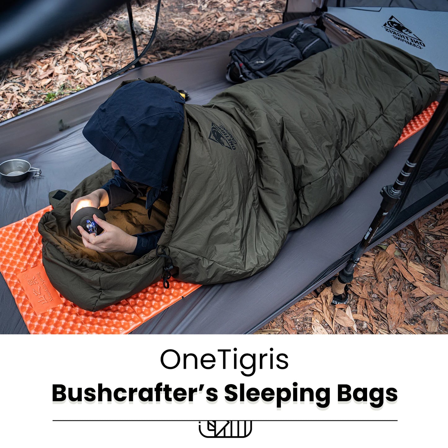 OneTigris Bushcrafter’s Sleeping Bag – Sac de Couchage Mummy 3 Saisons pour Camping, Randonnée & Survie - BLACKBEARD OUTDOOR INDUSTRIES