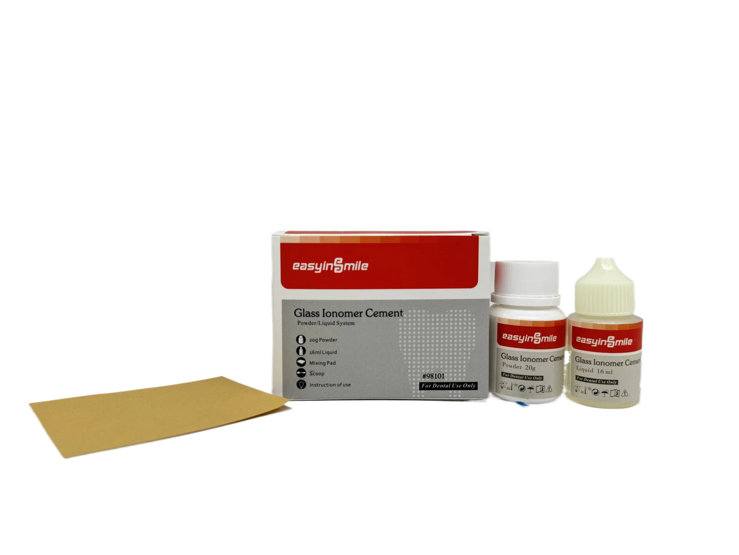 Kit Ciment Dentaire au Verre Ionomère - 20g Poudre + 16ml Liquide | Matériel de Restauration Dentaire Permanente Ma boutique
