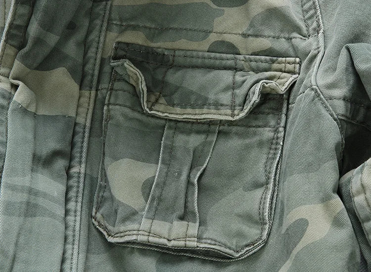 Veste Homme M65 Denim Rétro – Cargo Multi Poches – Style Militaire Outdoor Casual - BLACKBEARD OUTDOOR INDUSTRIES