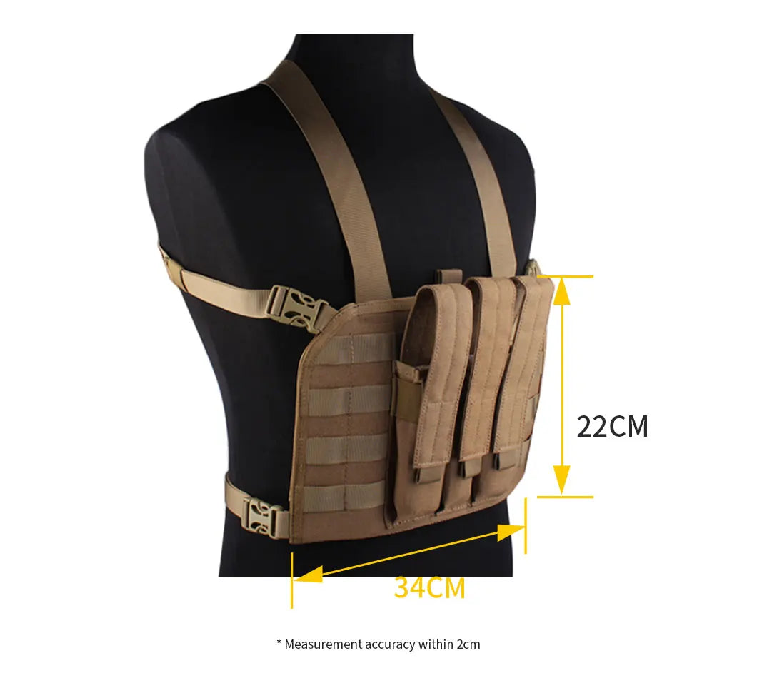 EMERSONGEAR MP7 Chest Rig avec Poche à Magazines – Gilet Tactique MOLLE pour Airsoft, Chasse et Camping - BLACKBEARD OUTDOOR INDUSTRIES
