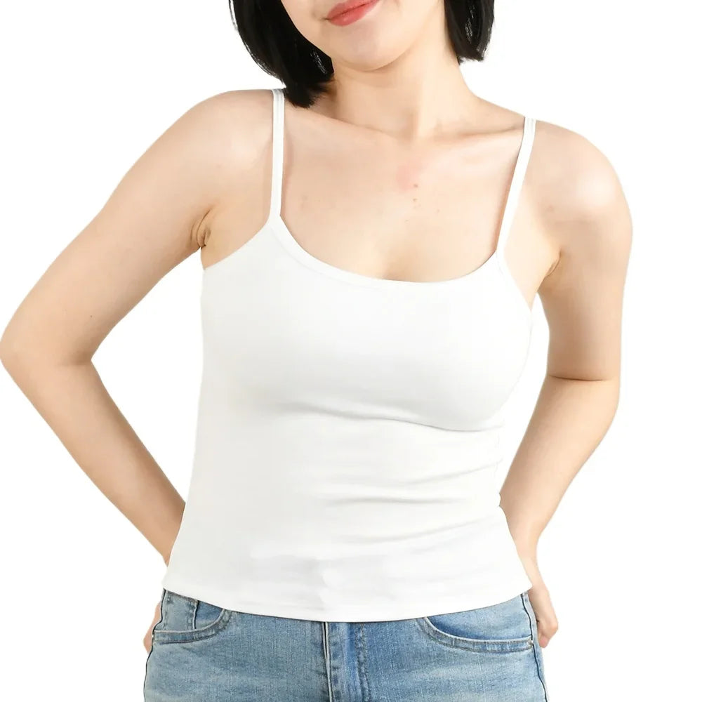 Débardeur Femme à Bretelles Fines avec Coques | Camisole Rembourrée Été – Sport & Casual | S-XL - BLACKBEARD OUTDOOR INDUSTRIES