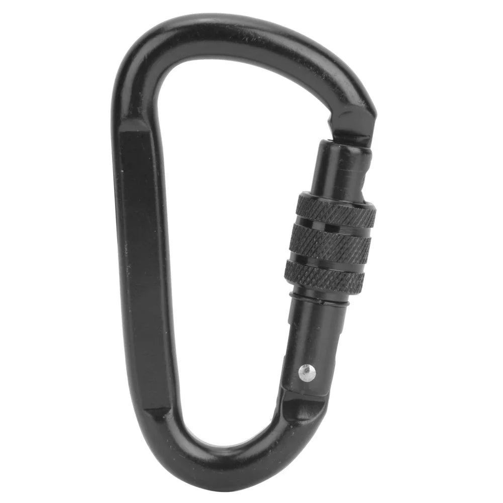 Mousqueton Carbone 30KN – D-Ring Noir, Clip de Sécurité pour Escalade et Outdoor - BLACKBEARD OUTDOOR INDUSTRIES
